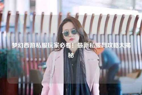 夢幻西游私服玩家必看！最新私服網(wǎng)攻略大揭秘