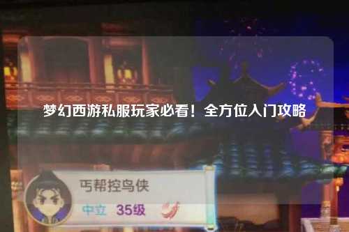 夢(mèng)幻西游私服玩家必看！全方位入門攻略