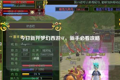 今日新開(kāi)夢(mèng)幻西游SF,新手必看攻略