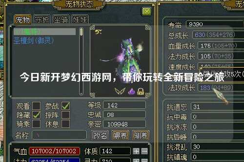 今日新開夢幻西游網(wǎng)，帶你玩轉全新冒險之旅