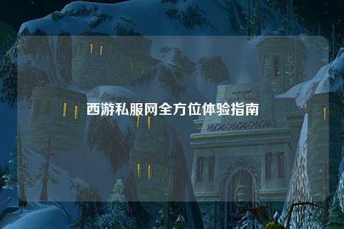 西游私服網(wǎng)全方位體驗(yàn)指南