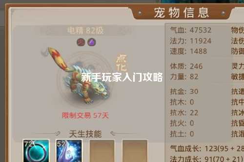 新手玩家入門攻略