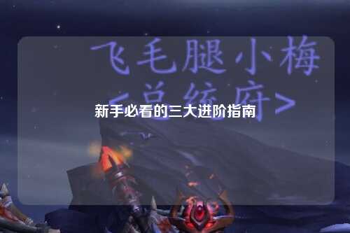 新手必看的三大進階指南