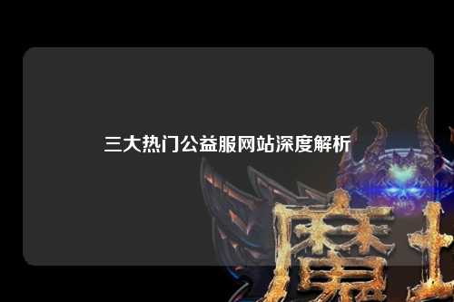 三大熱門公益服網(wǎng)站深度解析