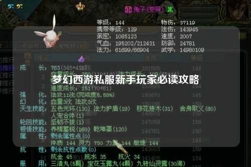 夢(mèng)幻西游私服新手玩家必讀攻略