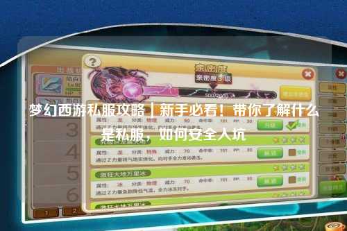 夢幻西游私服攻略｜新手必看！帶你了解什么是私服，如何安全入坑