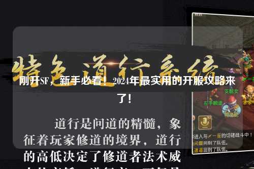 剛開SF，新手必看！2024年最實用的開服攻略來了！?
